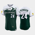 Colorado Rockies #24 Ryan McMahon 2022 Green City Connect Flex Base Stitched Baseball Jersey
