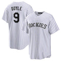 Colorado Rockies #9 Brenton Doyle White Home Replica Baseball Jersey