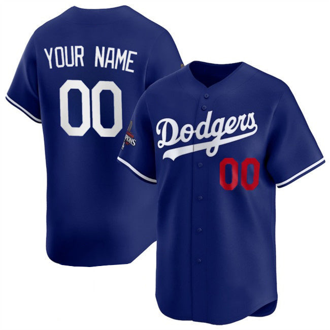 Cuatom Los Angeles Dodgers Active Player Royal 2024 World Series Champions Alternate Limited Stitched Baseball Jersey