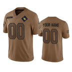 Custom A.Cardinals Active Player 2023 Brown Salute To Service Limited Stitched Football American Jersey