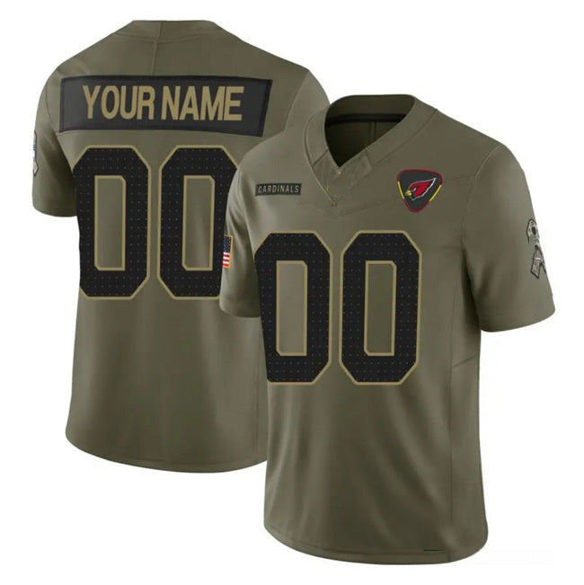 Custom A.Cardinals Active Player Olive 2025 F.U.S.E. Salute to Service Limited Stitched Football American Jersey