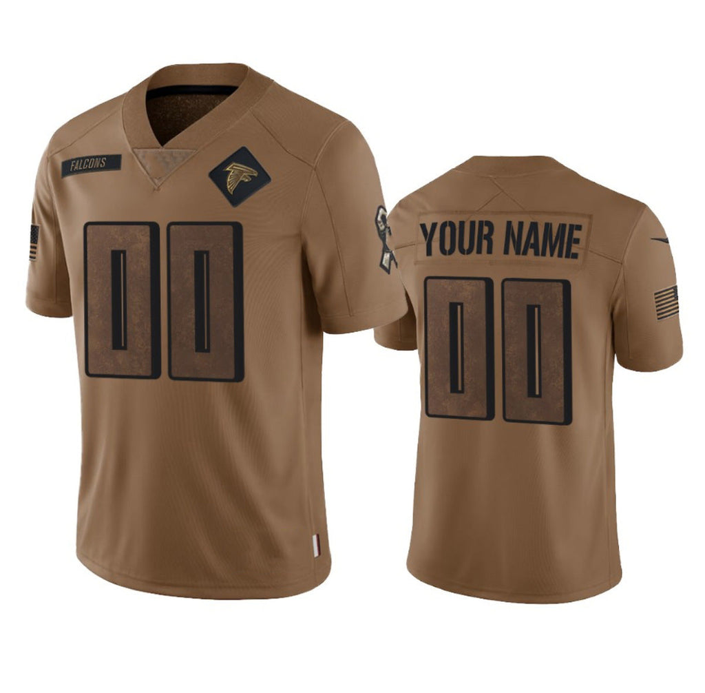 Custom A.Falcons Active Player 2023 Brown Salute To Setvice Limited Stitched Football American Jersey