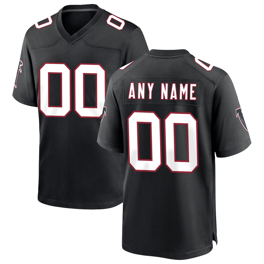 Custom A.Falcons Black Throwback Game Stitched Football American Jersey