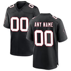 Custom A.Falcons Black Throwback Game Stitched Football American Jersey