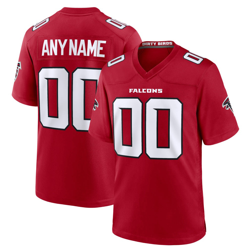 Custom A.Falcons Red Game Stitched Football American Jersey