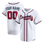 Custom Atlanta Braves White Home Limited Baseball Jersey