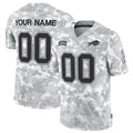 Custom B.Bills Active Player 2024 F.U.S.E Arctic Camo Salute To Service Limited Stitched Football American Jersey