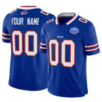Custom B.Bills Active Player Blue 2025 F.U.S.E. With Farewell Patch Vapor Untouchable Limited Stitched Football American Jersey