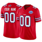 Custom B.Bills Active Player Red 2025 F.U.S.E. With Farewell Patch Vapor Untouchable Limited Stitched Football American Jersey