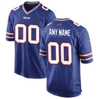 Custom B.Bills Royal Game Stitched Football American Jersey
