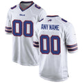 Custom B.Bills White Game Stitched Football American Jersey