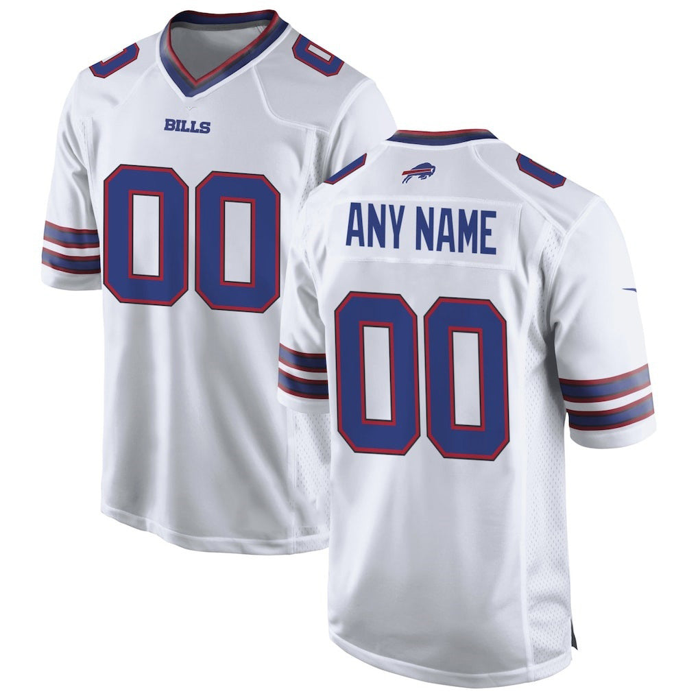 Custom B.Bills White Game Stitched Football American Jersey