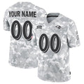 Custom B.Ravens Active Player 2024 F.U.S.E Arctic Camo Salute To Service Limited Stitched Football American Jersey