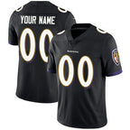 Custom B.Ravens Black Vapor Untouchable Player Limited Stitched Football American Jersey