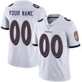 Custom B.Ravens White Vapor Untouchable Player Limited Stitched Football American Jersey