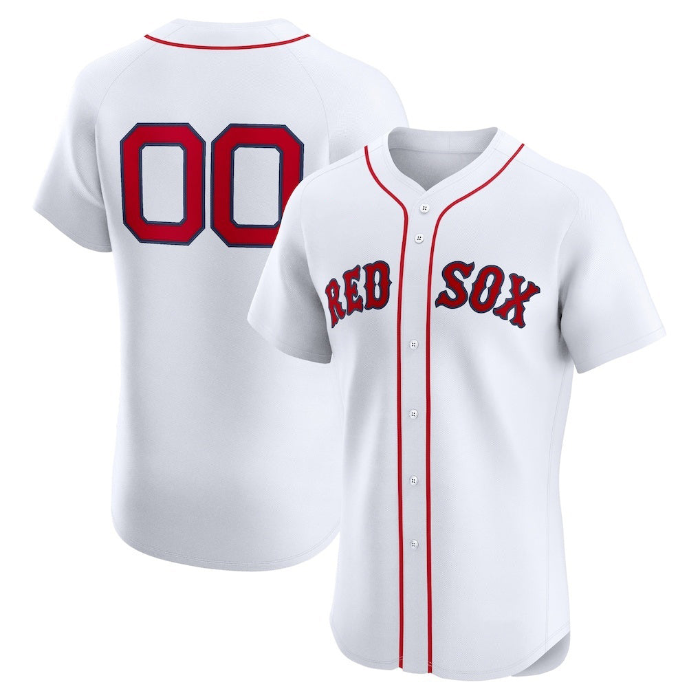 Custom Boston Red Sox White Home Elite Baseball Jersey
