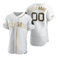 Custom Boston Red Sox White Stitched Flex Base Edition Baseball Jersey