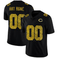 Custom C.Bears Black Leopard Print Fashion Vapor Limited Stitched Football American Jersey