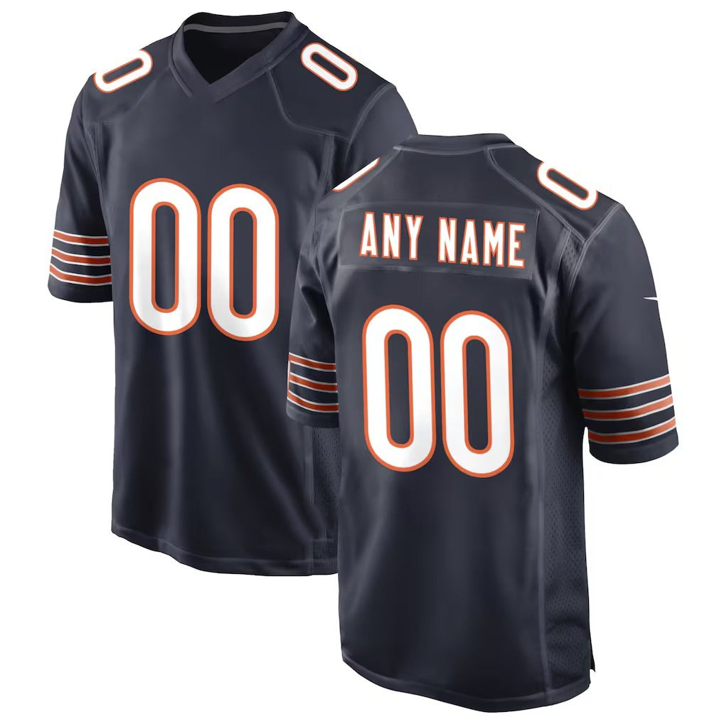 Custom C.Bears Navy Game Stitched Football American Jersey