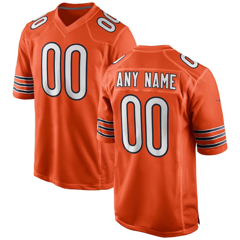 Custom C.Bears Orange Alternate Game Limited Stitched Football American Jersey