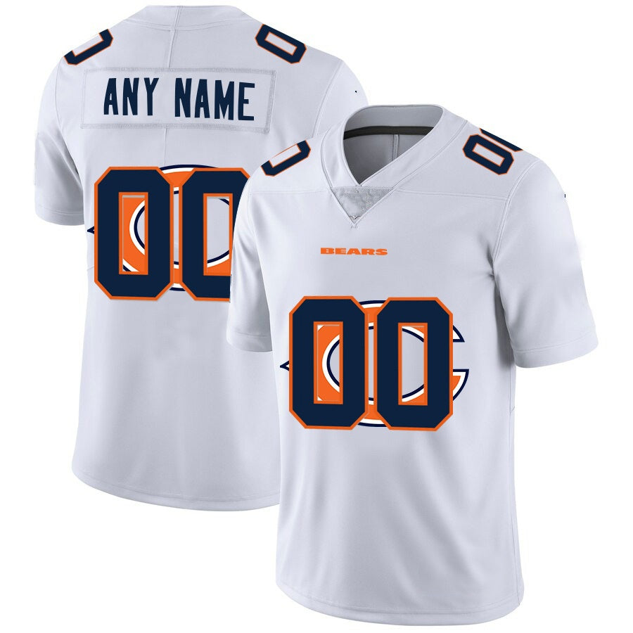 Custom C.Bears White Team Big Logo Vapor Untouchable Limited Stitched Football American Jersey