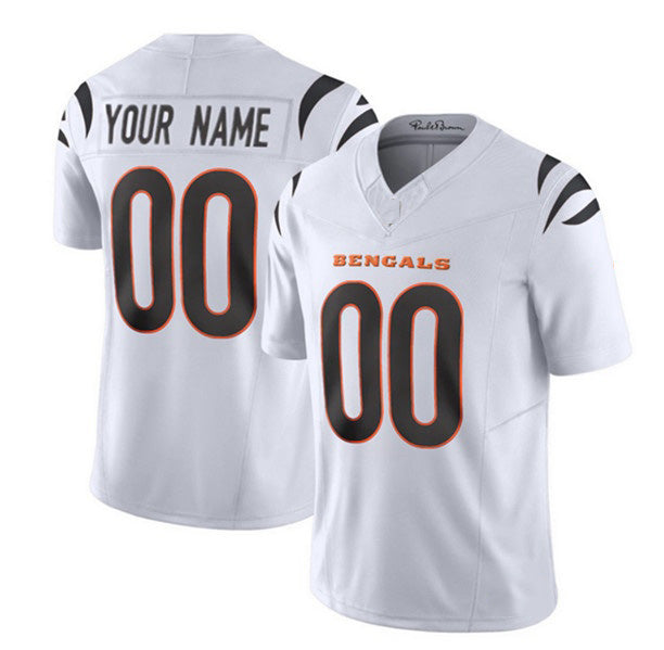 Custom C.Bengals Active Player 2023 F.U.S.E. White Vapor Untouchable Limited Stitched Football American Jersey