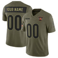 Custom C.Bengals Active Player Olive 2025 F.U.S.E. Salute to Service Limited Stitched Football American Jersey