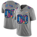 Custom C.Bengals Grey Multi-Color 2020 Crucial Catch Vapor Untouchable Limited Stitched Football American Jersey