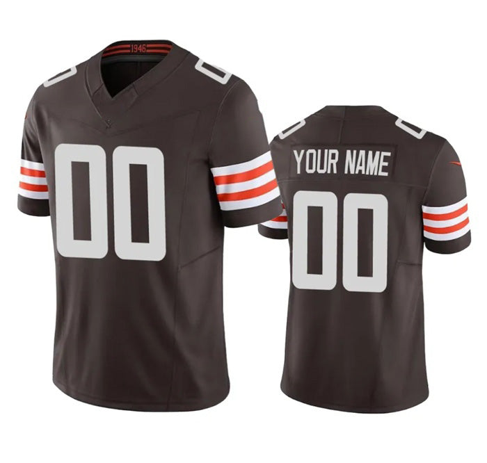 Custom C.Browns Active Player Brown 2023 F.U.S.E. Vapor Untouchable Limited Stitched Football American Jersey
