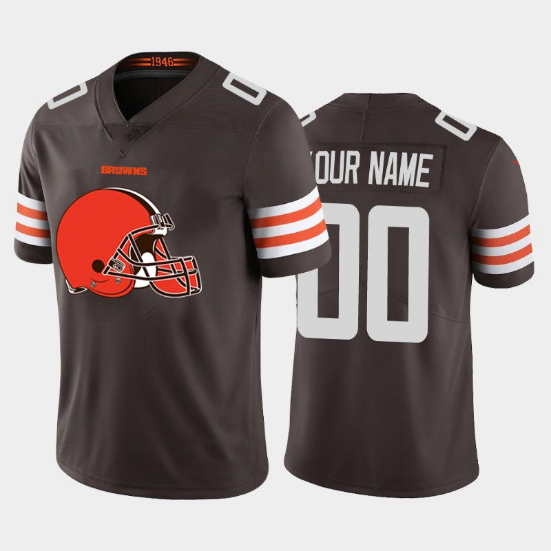 Custom C.Browns Brown Team Big Logo Vapor Untouchable Limited Stitched Football American Jersey