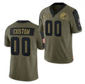 Custom C.Browns Olive ACTIVE PLAYER 2021 Salute To Service Limited Stitched Football American Jersey