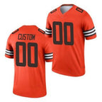 Custom C.Browns Orange ACTIVE PLAYER Inverted Legend Stitched Football American Jersey
