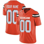 Custom C.Browns Orange Vapor Untouchable Player Limited Stitched Football American Jersey