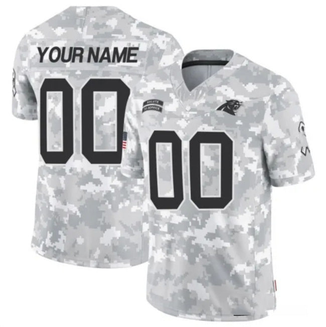 Custom C.Panthers Active Player 2024 F.U.S.E Arctic Camo Salute To Service Limited Stitched Football American Jersey