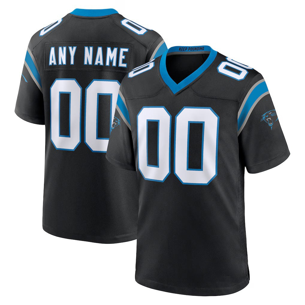 Custom C.Panthers Black Game Stitched Football American Jersey