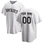 Custom Colorado Rockies White Home Replica Baseball Jersey