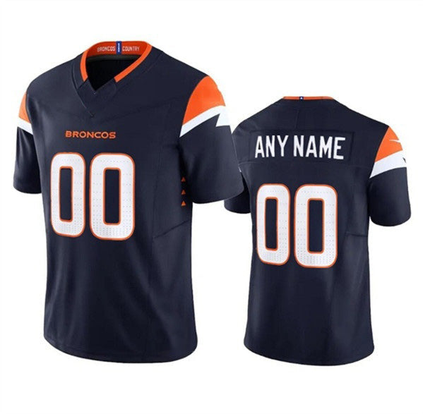 Custom D.Broncos Active Player Navy 2024 F.U.S.E. Vapor Limited Stitched Football American Jersey