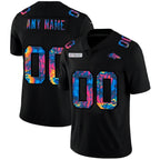 Custom D.Broncos Multi-Color Black 2020 Crucial Catch Vapor Untouchable Limited Stitched Football American Jersey