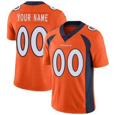Custom D.Broncos Orange Vapor Untouchable Player Limited Stitched Football American Jersey