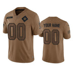 Custom D.Cowboys Active Player 2023 Brown Salute To Service Limited Stitched Football American Jersey