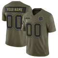 Custom D.Cowboys Active Player Olive 2025 F.U.S.E. Salute to Service Limited Stitched Football American Jersey