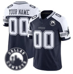 Custom D.Cowboys Active Player White Navy Alternate 2025 F.U.S.E Dallas City Patch Vapor Untouchable Limited Game Stitched Football American Jersey