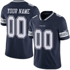 Custom D.Cowboys Alternate Navy Blue Vapor Untouchable Limited Stitched Football American Jersey