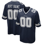 Custom D.Cowboys Navy Game Stitched Football American Jersey