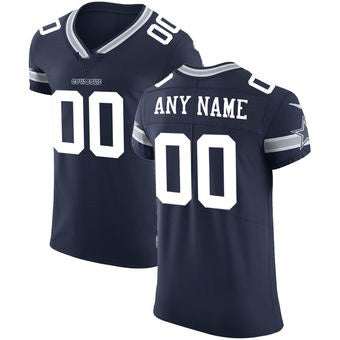Custom D.Cowboys Navy Vapor Untouchable Elite Stitched Football American Jersey