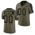 Custom D.Cowboys Olive ACTIVE PLAYER 2021 Salute To Service Limited Stitched Football American Jersey