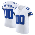 Custom D.Cowboys White Vapor F.U.S.E. Elite Stitched Football American Jersey