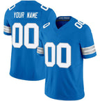 Custom D.Lions Active Player Blue 2024 F.U.S.E. Vapor Limited Stitched Football American Jersey