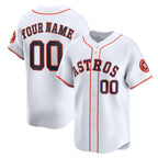 Custom Houston Astros White Home Limited Baseball Jersey