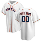 Custom Houston Astros White Home Replica Baseball Jersey